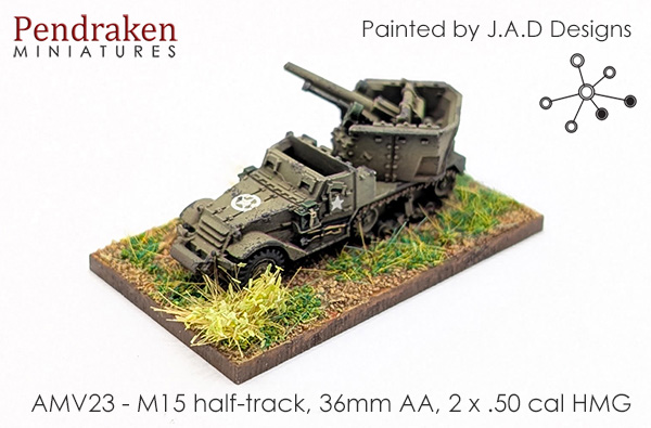 M15 half-track, 37mm AA, 2 x .50 cal HMG