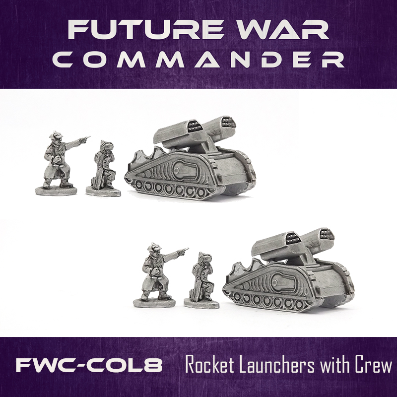 Pendraken 10mm SCI-FI Human Collective Rocket launchers with crew