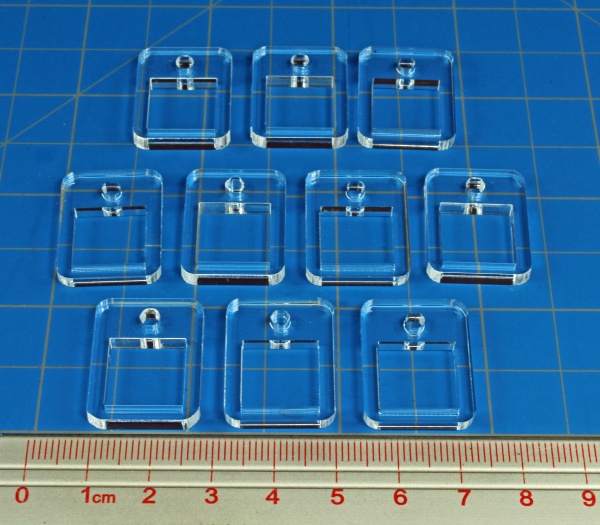 Flight Stand Dice Tray for 12mm D6, Clear (10) - SPECIAL ORDER!