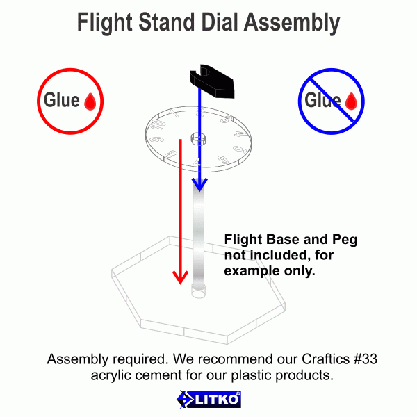 Standard Flight Stand Dials #1-10 with Pointers (10) - SPECIAL ORDER!