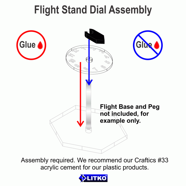 Standard Flight Stand Dials #1-12 with Pointers (10) - SPECIAL ORDER!