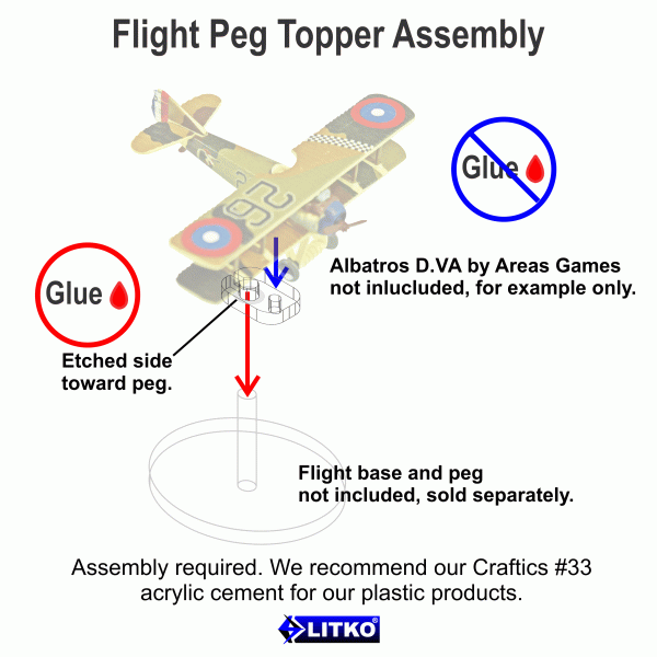 Flight Stand Peg Toppers Compatible with WoG Planes (10) - SPECIAL ORDER