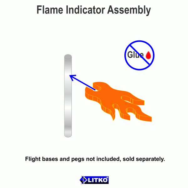 Standard Peg Fire Indicators, Fluorescent Amber (10) - SPECIAL ORDER!