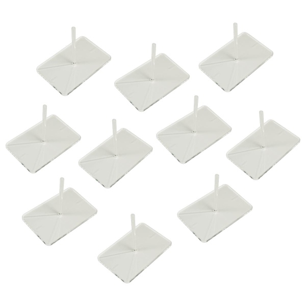 Flight Stands, 44x67mm (Round Corners), WoG etch, 3mm hole, 2'' pegs, Clear (10)