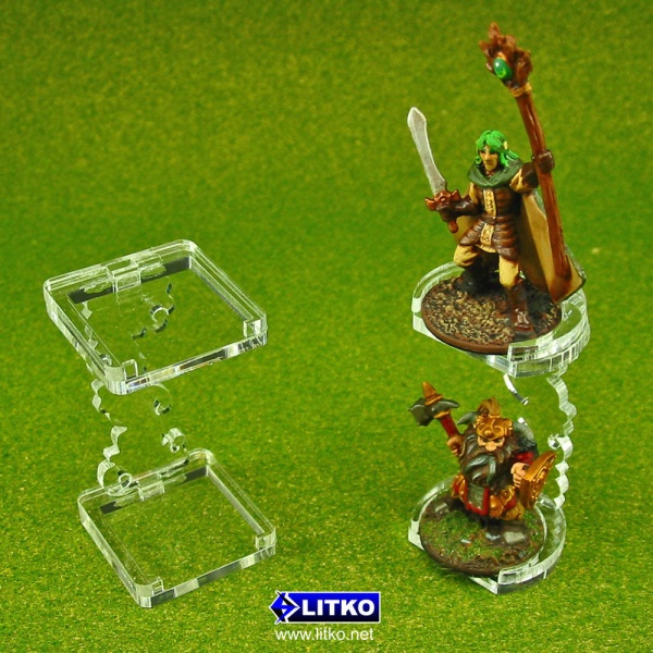 Flying Figure Stands, 25mm Round (2) - SPECIAL ORDER!