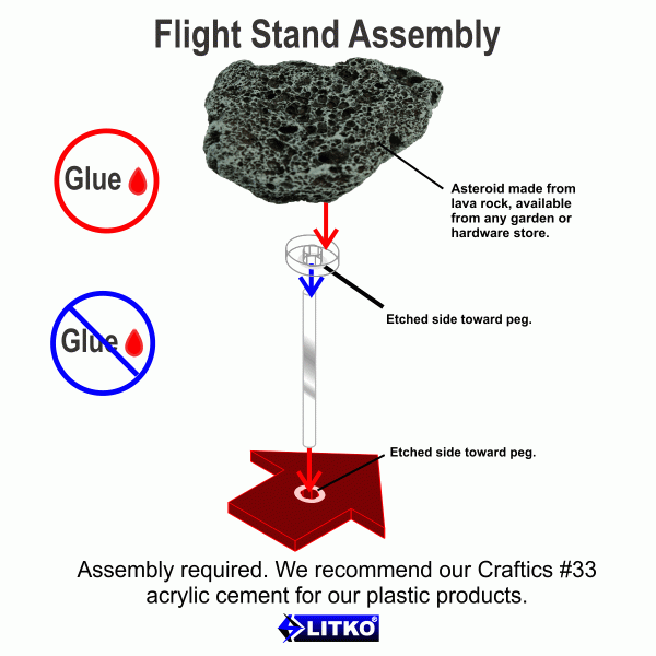 Arrow Asteroid Flight Stands, Firestrom Armada, Translucent Red (10) - SPECIAL ORDER!