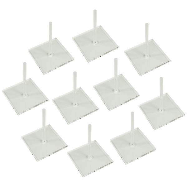 40mm Square Flight Stands, Firestorm Armada, 2'' Peg, Clear (10) - SPECIAL ORDER!