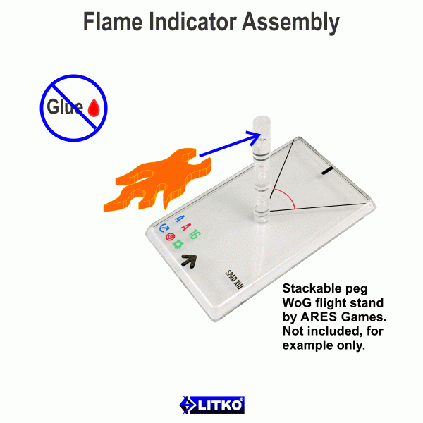 Fire Indicators Clips, WoG Stackable Pegs, Fluorescent Amber (10) - SPECIAL ORDER!