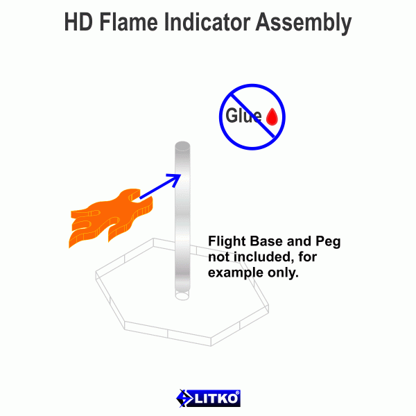 Heavy Duty Peg Fire Indicators, Fluorescent Amber (5) - SPECIAL ORDER!