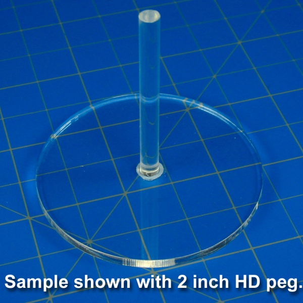 Heavy Duty Flight Bases, Circular, 60mm, 3mm Clear (5) - SPECIAL ORDER!