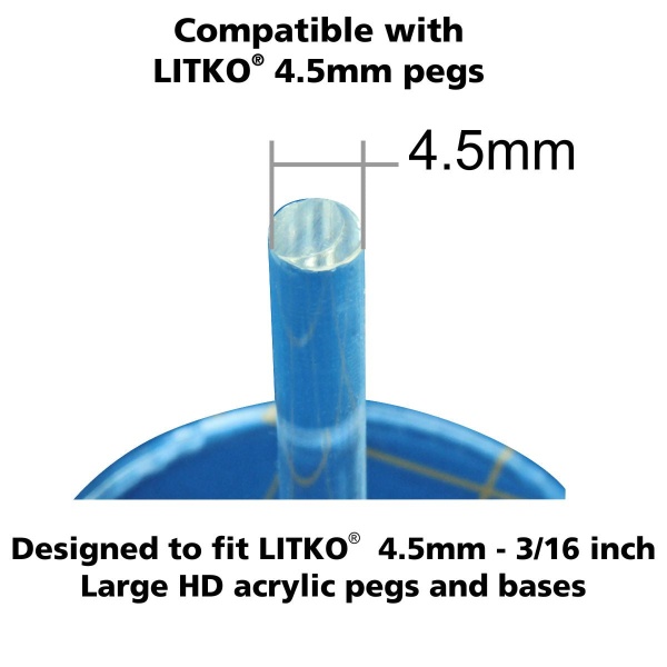 Heavy Duty Flight Bases, Circular, 60mm, 3mm Clear (5) - SPECIAL ORDER!