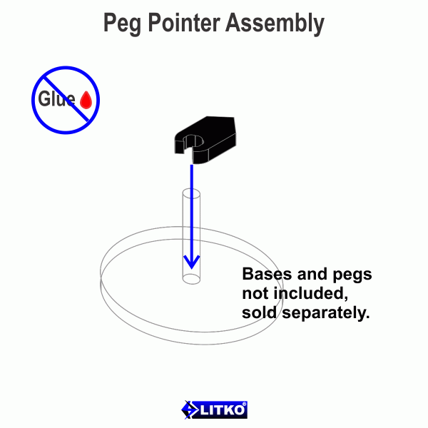 Standard Peg Pointers, Black (10)