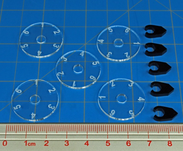 Heavy Duty Flight Stand Dials #1-6 with Pointers (5) - SPECIAL ORDER!