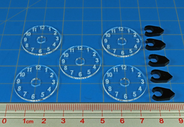 Heavy Duty Flight Stand Dials #1-12 with Pointers (10) - SPECIAL ORDER!