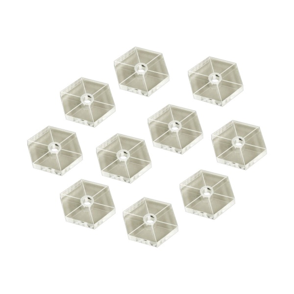 STARFIRE 3/4'' Hex Flight Bases, Clear (10) - SPECIAL ORDER!