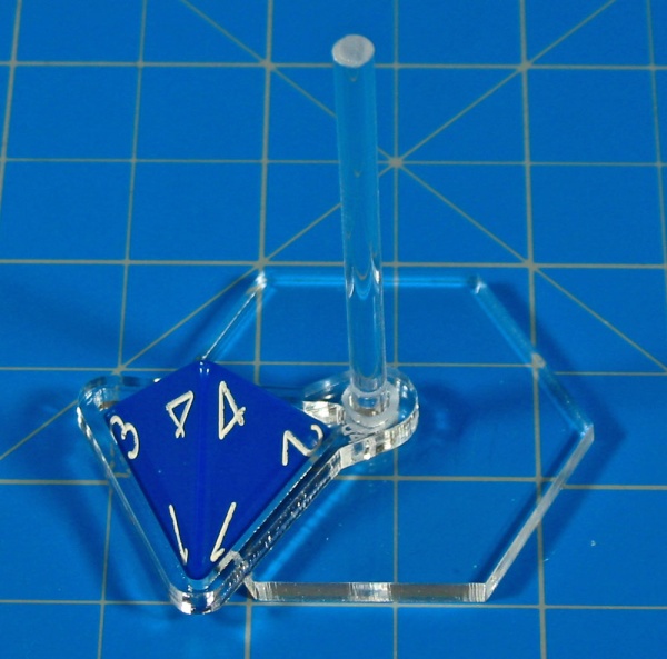 Flight Stand Dice Tray for D4 Dice, Clear (5) - SPECIAL ORDER!