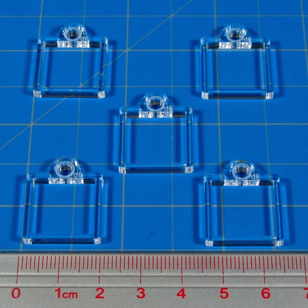 Flight Stand Dice Tray for 16mm D6 Dice, Clear (5) - SPECIAL ORDER!