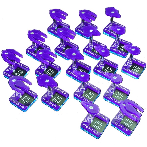 Fleet Wars, Covenant Squadron Dice Dock Stands, Purple (18) - SPECIAL ORDER!