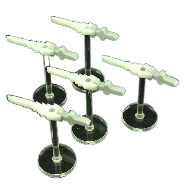 Elevated Missile Stands, White (5) - SPECIAL ORDER!