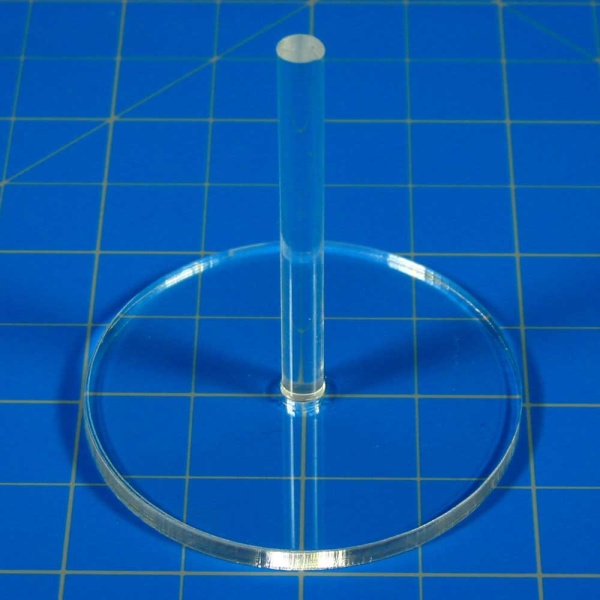 Heavy Duty Flight Bases, Circular, 50mm, 3mm Clear (5) - SPECIAL ORDER!