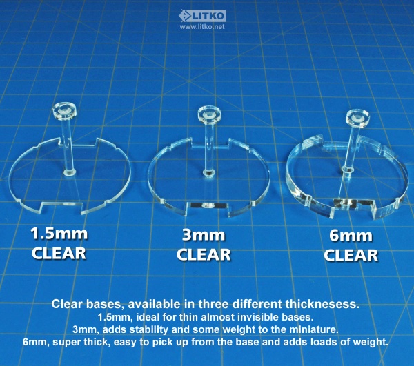 50mm Circ Flight Stand Kit, 1.25 peg, SW: Legion, 6mm Clear (5) - SPECIAL ORDER!