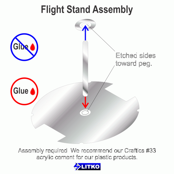 50mm Circ Flight Stand Kit, 1.25 peg, SW: Legion, 6mm Clear (5) - SPECIAL ORDER!