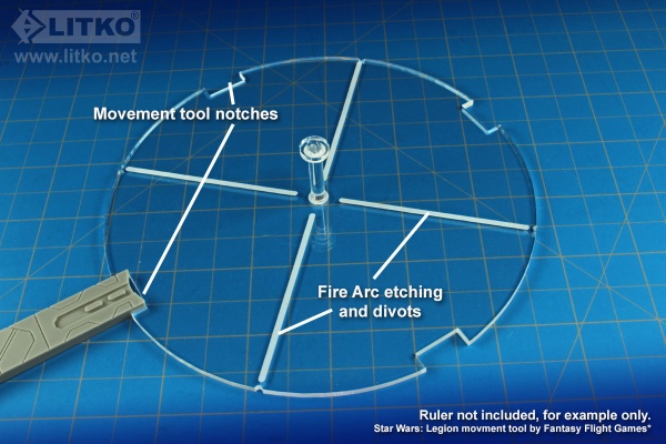 150mm Circular Notched Tank HD Flight Stand, SW: Legion, 3mm Clear - SPECIAL ORDER!