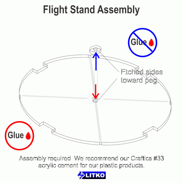 150mm Circular Notched Tank HD Flight Stand, SW: Legion, 3mm Clear - SPECIAL ORDER!