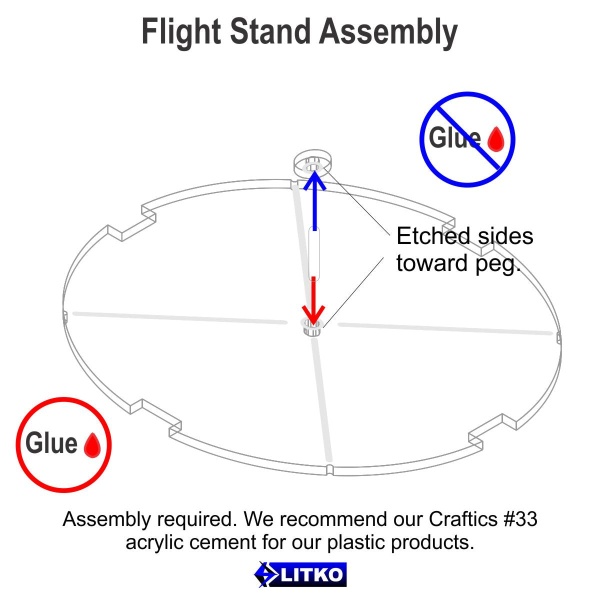 120mm Circular Notched Tank HD Flight Stand, SW: Legion, 6mm Clear - SPECIAL ORDER!