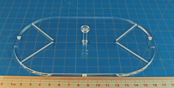 100x175mm Notched Pill Tank HD Flight Stand, SW: Legion, 3mm Clear - SPECIAL ORDER!