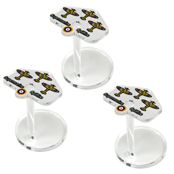 Premium WWII Micro Air Stands, British Supermarine Spitfire Fighter (3) - SPECIAL ORDER!