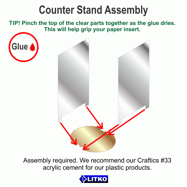 1'' Circle Base Paper Figure Stand, 1x1.5'' Tall Slot (5) - SPECIAL ORDER!