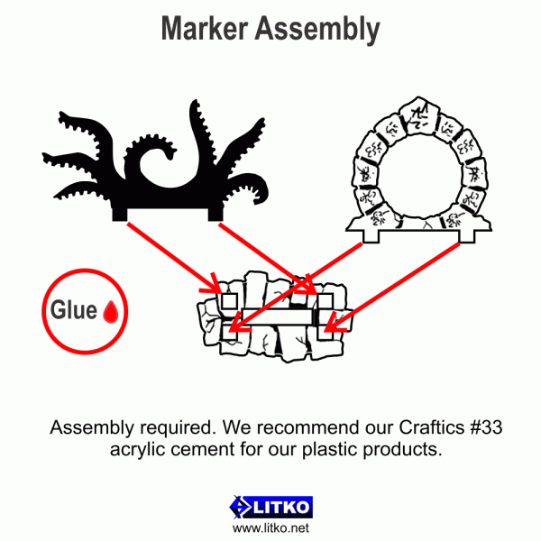 Cthulhu Mini Gate Markers (3) - SPECIAL ORDER!