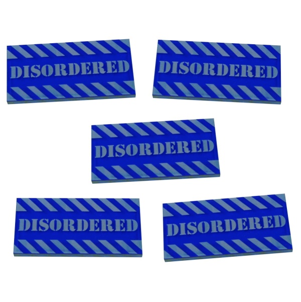 Large Sized Disordered Tokens, Translucent Blue (5) - SPECIAL ORDER!