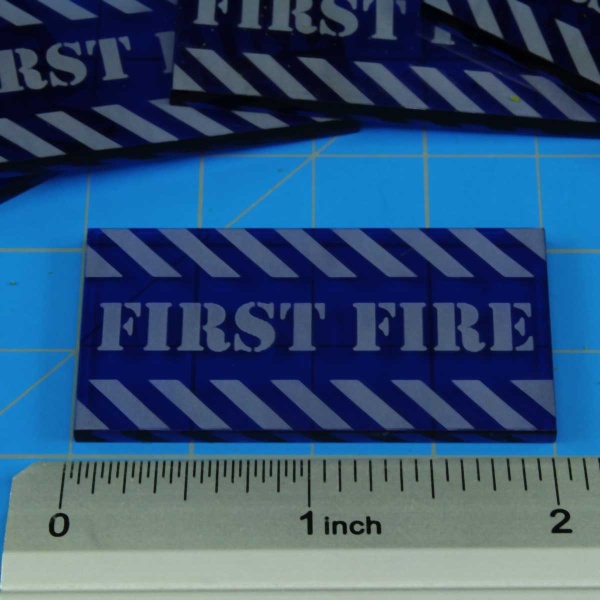 Large Sized First Fire Tokens, Translucent Blue (5) - SPECIAL ORDER!