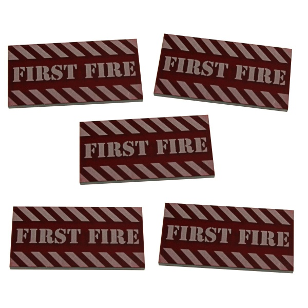 Large Size, First Fire Tokens, Translucent Red (5) - SPECIAL ORDER!