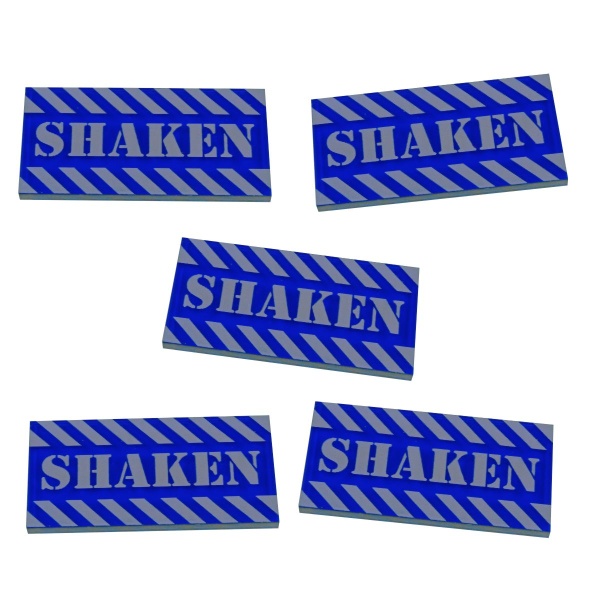 Large Sized Shaken Tokens, Translucent Blue (5) - SPECIAL ORDER!