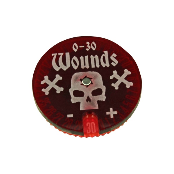 Wound Dial Numbered 0-30 Fluorescent Pink & Translucent Red - SPECIAL ORDER!