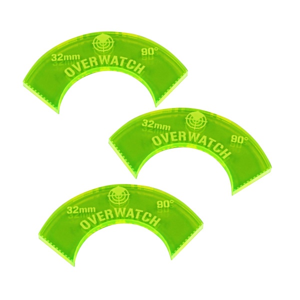 Armageddon Overwatch Tokens, 32mm Bases, Fluorescent Green (3) - SPECIAL ORDER!