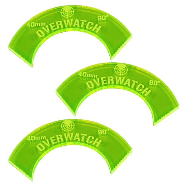 Armageddon Overwatch Tokens, 40mm Bases, Fluorescent Green (3) - SPECIAL ORDER!