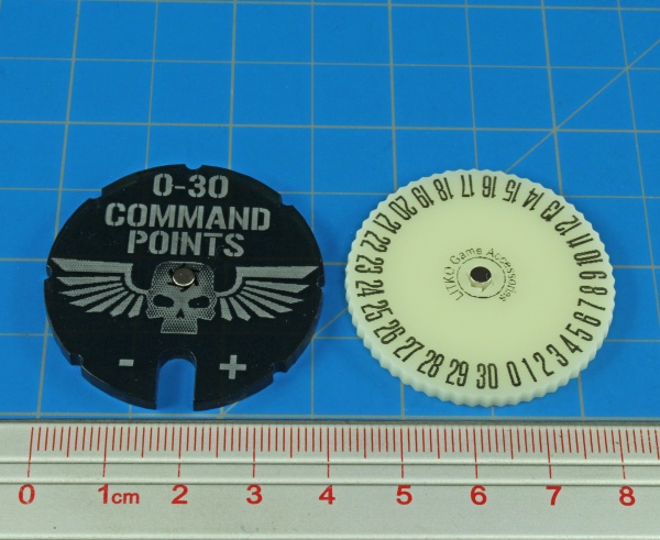 Command Points Dial # 0-30 Compatible with WHv8, Translucent Grey & Ivory - SPECIAL ORDER!