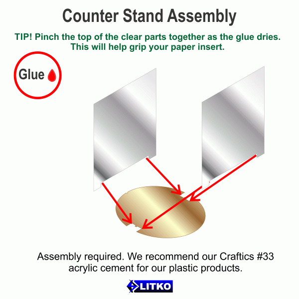 2'' Circle Base Paper Figure Stand 2x2'' Tall Slot (3) - SPECIAL ORDER!