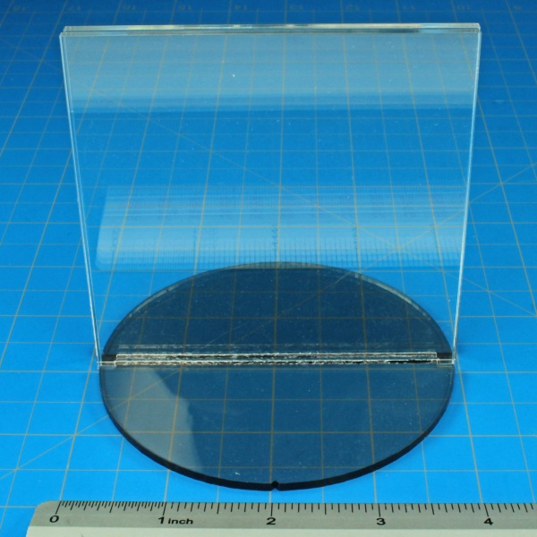 4'' Circle Base Paper Figure Stand, 4x4'' Tall Slot - SPECIAL ORDER!