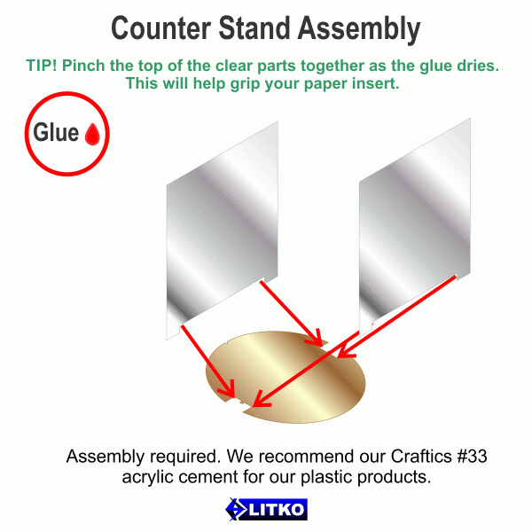 4'' Circle Base Paper Figure Stand, 4x4'' Tall Slot - SPECIAL ORDER!