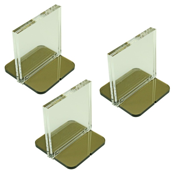 2'' Square Base Paper Figure Stand, 2x2'' Tall Slot (3) - SPECIAL ORDER!