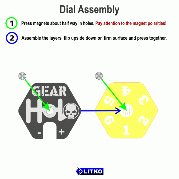 Gear Dials, Gaslands, Translucent Grey & Fluorescent Yellow (2) - SPECIAL ORDER!