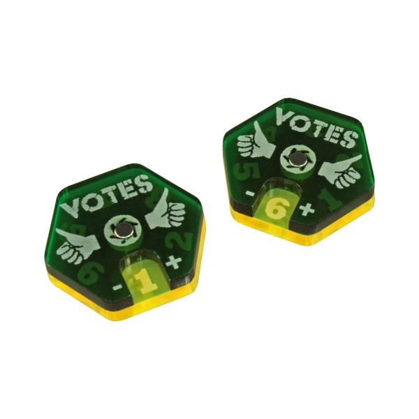 Vote Dials, Gaslands, Translucent Green & Fluorescent Yellow (2) - SPECIAL ORDER!