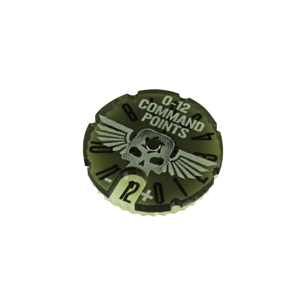 Command Point Dial #0-12, WH:KT, Translucent Grey & Ivory - SPECIAL ORDER!