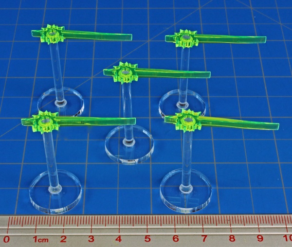 Laser Beam Stands, Fluorescent Green (5) - SPECIAL ORDER!