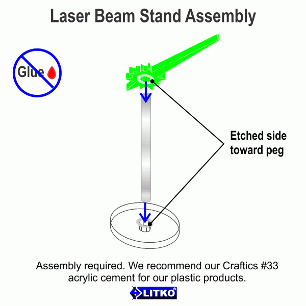 Laser Beam Stands, Fluorescent Green (5) - SPECIAL ORDER!